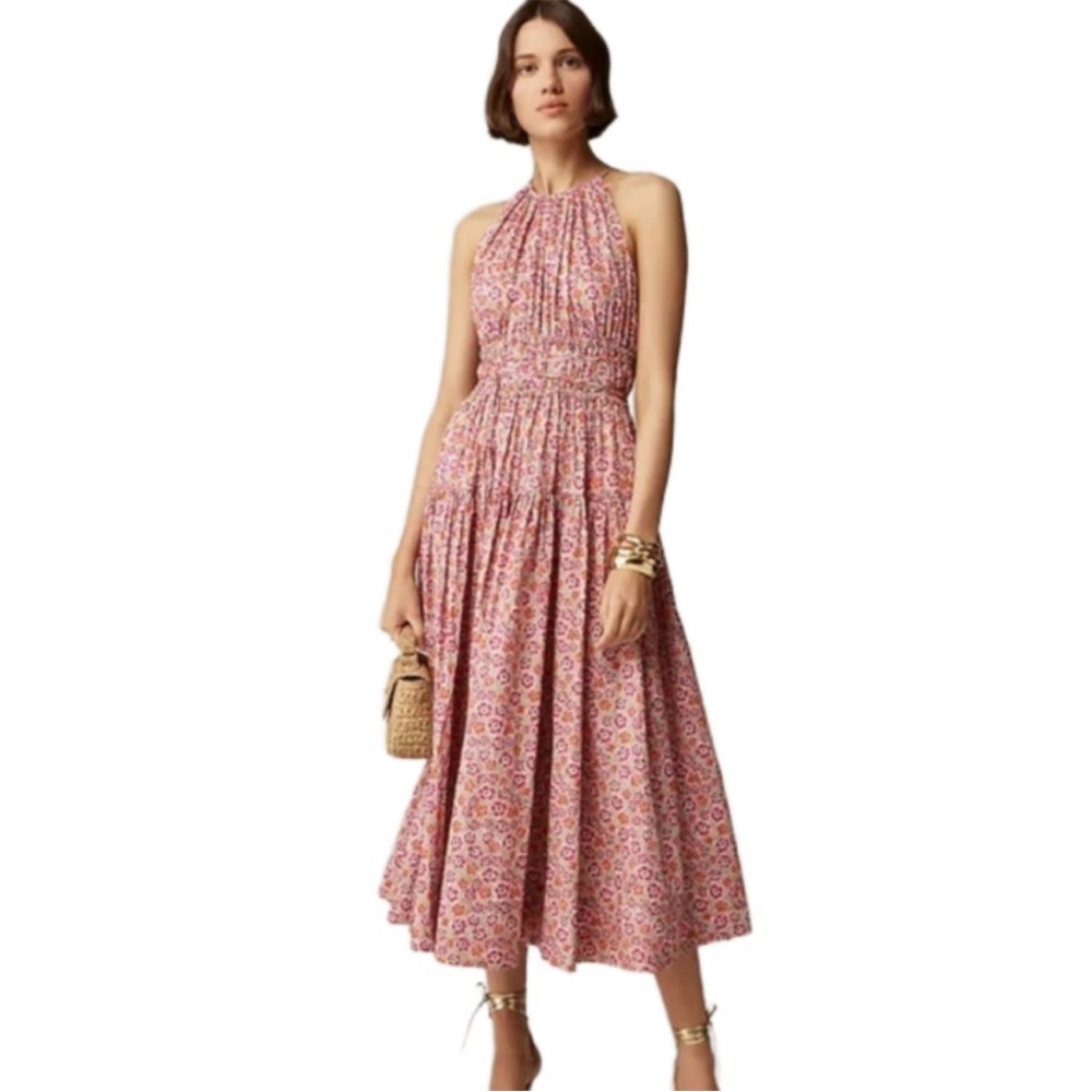 Jcrew Tie-waist halter dress in Liberty® Ellie fabric